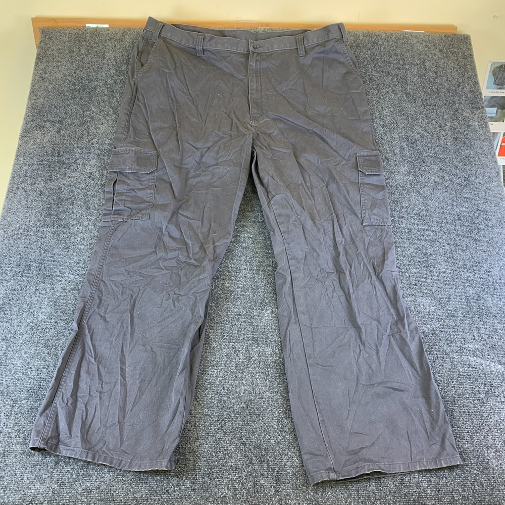 Dickies Cargo Pants Mens 44x32 Gray Good Rinsed Charcoal Cotton Loose 23214RCH